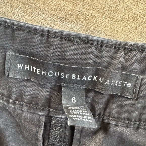 White House Black Market Black Denim Mini Skirt - Picture 3 of 5